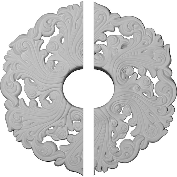 Ekena Millwork Orrington Ceiling Medallion, Two Piece (Fits Canopies up to 4 3/4"), 19 5/8"OD x 4 3/4"ID x 1 3/4"P CM19OR2 - main